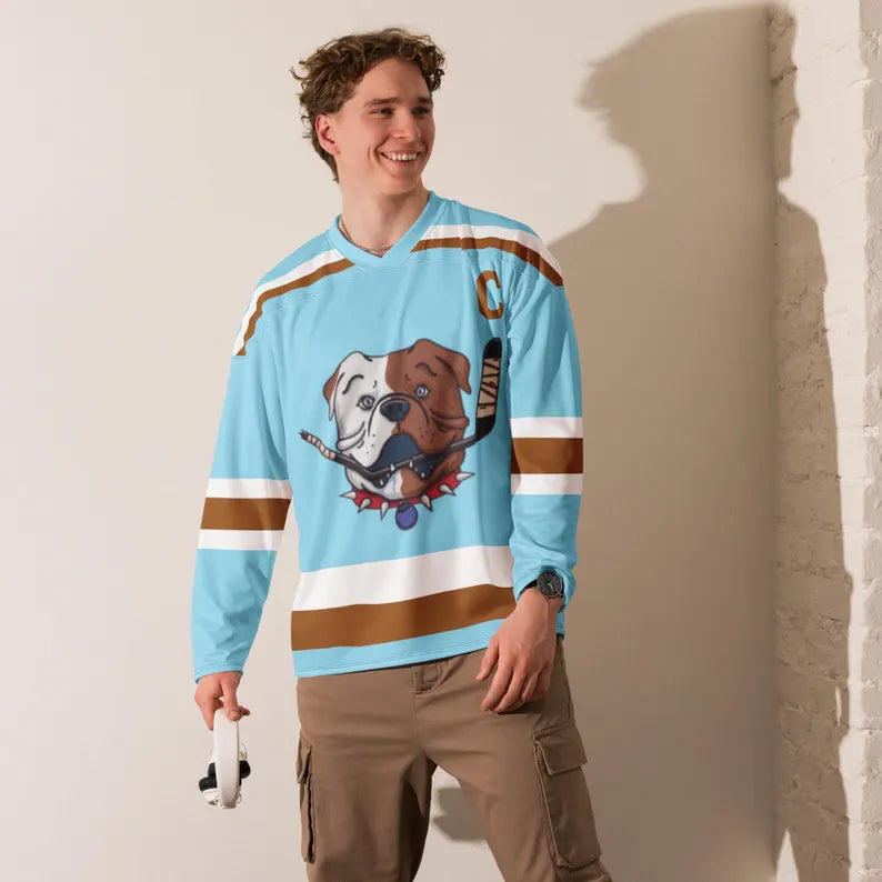 Sudbury Blueberry Bulldogs Fan Hockey Sweater Jersey