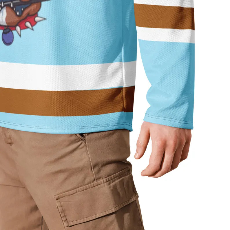 Sudbury Blueberry Bulldogs Fan Hockey Sweater Jersey