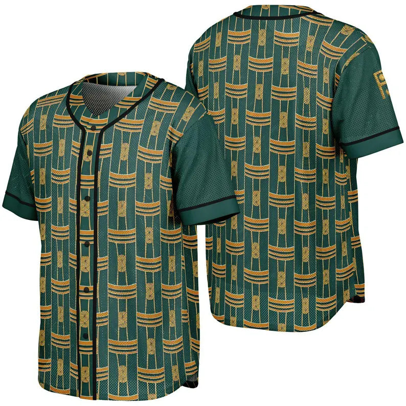 Royal Colors Israelite Baseball Jersey - Hebrew Heritage Button-Down Sports Shirt
