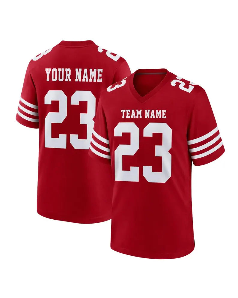 Custom Football Jersey Unisex Top | Personalised Name & Number Team Shirt & Breathable Sports Fan Apparel