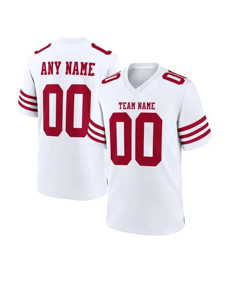 Custom Football Jersey Unisex Top | Personalised Name & Number Team Shirt & Breathable Sports Fan Apparel