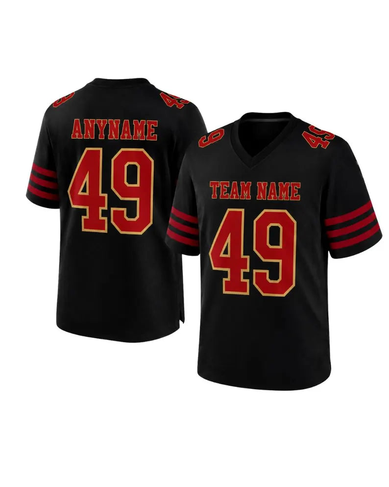 Custom Football Jersey Unisex Top | Personalised Name & Number Team Shirt & Breathable Sports Fan Apparel